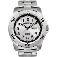 Timex Men's T46601 Expedition Easy Set Alarm Stainless Steel Bracelet Watch