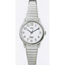 Timex Silver Core Easy Reader Mid Size Watch With White Dial