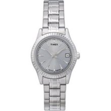 Timex T2m558 Silver-tone Dial Date Dress Watch