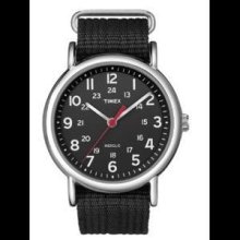 Timex Weekender Slip-Thru Watch - Black/Black - T2N647