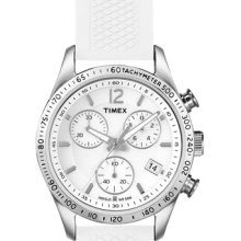 Timex Women's Ameritus Chrono All White Watch, White Strap