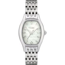 Timex Womens Diamond Accent Mother-of-pearl Dial Bracelet Watch T2m589