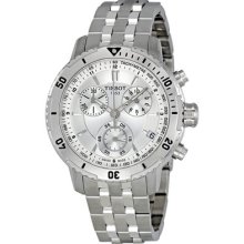 Tissot Prs 200 Silver Dial Chronograph Stainless Steel Bracelet Mens Watch