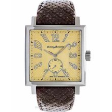 Tommy Bahama Men Tb1205 Silver Sands Square Chronograph Pineapple Dial