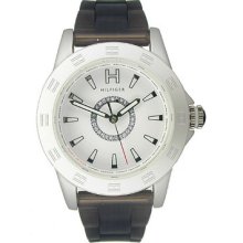 Tommy Hilfiger 1781101 Women's Stainless Steel Case Black Silicone Watch 1781101