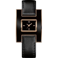 Tommy Hilfiger Black Calf Leather Ladies Watch 1781154