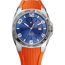 Tommy Hilfiger Orange Silicon Mens Watch