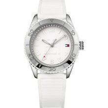 Tommy Hilfiger Women White Dial White Silicon Band Watch 1781122