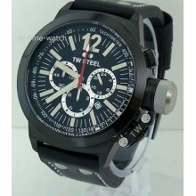 Tw Steel Ce1033 Canteen Chrono Leather Japan Quarz Mvt. Wr100 Sale Save $$$