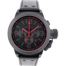 TW Steel Men's Canteen Quartz Chronograph Leather Strap Watch