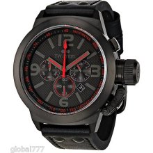 Tw Steel Men's Tw902 Cool Black Black Leather Strap Watch