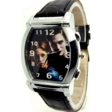 TWILIGHT SAGA - EDWARD and BELLA WATCH (style B) - Black - Sterling Silver