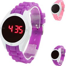 Unisex Fashionable Silicone Style Touch Digital LED Wrist Watch (Assorted Colors)