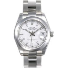 Unisex ROLEX Oyster Watch Perpetual Datejust White