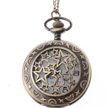 Unisex Star Style Steel Analog Quartz Pocket Watch (Bronze)