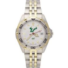 UNIV OF SOUTH FLORIDA BULL MAN'S ALL-STAR BRACELET WATCH