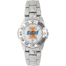 University of Illinois Ladies Stainless Steel Wristwatch