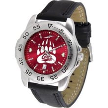 University of Montana Men's Leather Band Sports Watch