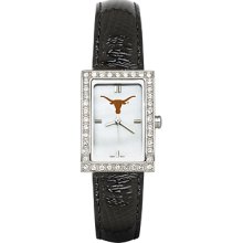 University of Texas Ladies Allure Watch Black Leather Strap