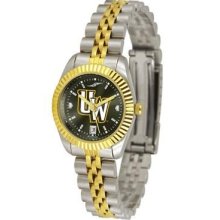 University of Wyoming Cowboys Ladies Gold Dress Watch