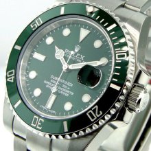 Unworn Steel Rolex Ceramic Anniversary Green Submariner 116610lv