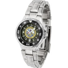 US Army Competitor AnoChrome Ladies Watch with Steel Band and Colored Bezel