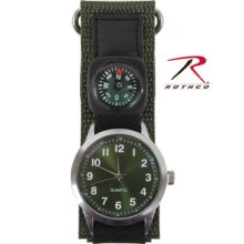 Us Army Marines Usmc Olive Green Military Compass Watch Wristwatch Analog Quartz