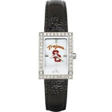 USC Women's Black Leather Strap Allure Watch