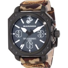 Usmc Wrist Armor Men's Stainless Steel Swiss Quartz Us Marine Corps Wa141