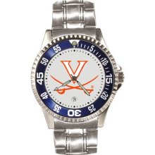 UVA Cavaliers watches : Virginia Cavaliers Men's Competitor Watch with Stainless Steel Band