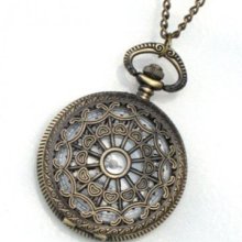 Valentine Steampunk - Web Of Love Silver Pocket Watch - Large - Neckla