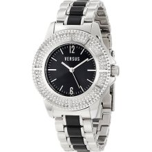 Versus By Versace Women's Stainless Steel Black Dial Bracelet Watch (bnew)