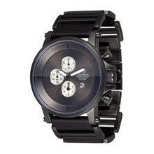 Vestal Plexi Leather Watch - Gunmetal / Gunmetal / Black