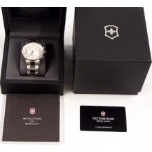 Victorinox Swiss Army Watch Chronograph Classic Silver Steel 241499