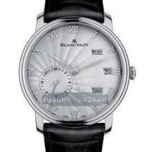 Villeret Annual Calendar GMT (WG / Silver / Leather)