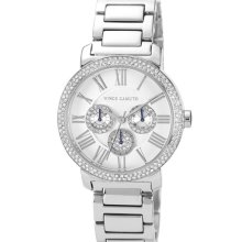 Vince Camuto Crystal Accent Multifunction Watch, 41mm Silver