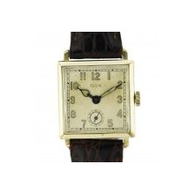 Vintage Elgin 14K Gold Mens Wrist Watch