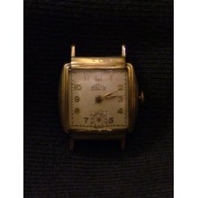 Vintage Gothic Men's Watch, Square Dial, Subsidiary Seconds, Runs Gre