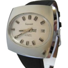 Vintage New old stock mechanical Gigandet 1112 003 stainless steel Swiss watch 17 rubis