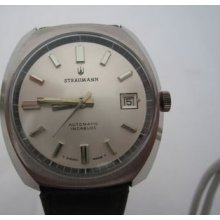 Vintage Straumann Swiss Auto Water R. Big Watch