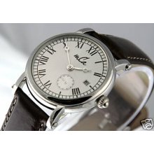 Vintage Style Watch W/ Guilloche Dial