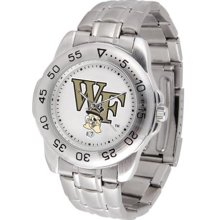 Wake Forest Demon Deacons WFU Mens Sports Steel Watch