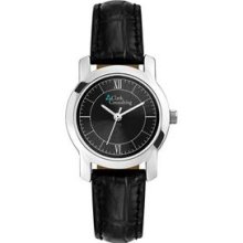 Watch Creations Ladies` Black Crocodile Grain Leather Watch