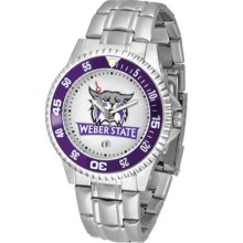 Weber State Wildcats Mens Steel Bandwrist Watch