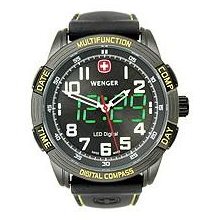 Wenger LED Nomad Digital Compass Black Dial Men's watch #70434