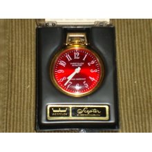 Westclox Scepter Pocket Watch - Red Dial - New