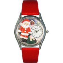 Whimsical Watch Kid's Christmas Santa Claus Quartz Leather Strap Watch