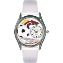 Whimsical Watches Unisex Soccer Fundraising Silver Watch Watch