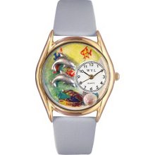 Whimsical watches wc0140007 dolphin navy blue leather and g - One Size