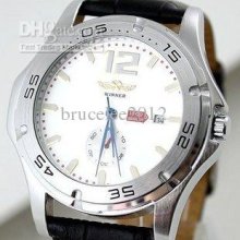 Winner Brand Original Watch Men Leather Dive Mechanical Stainless Da